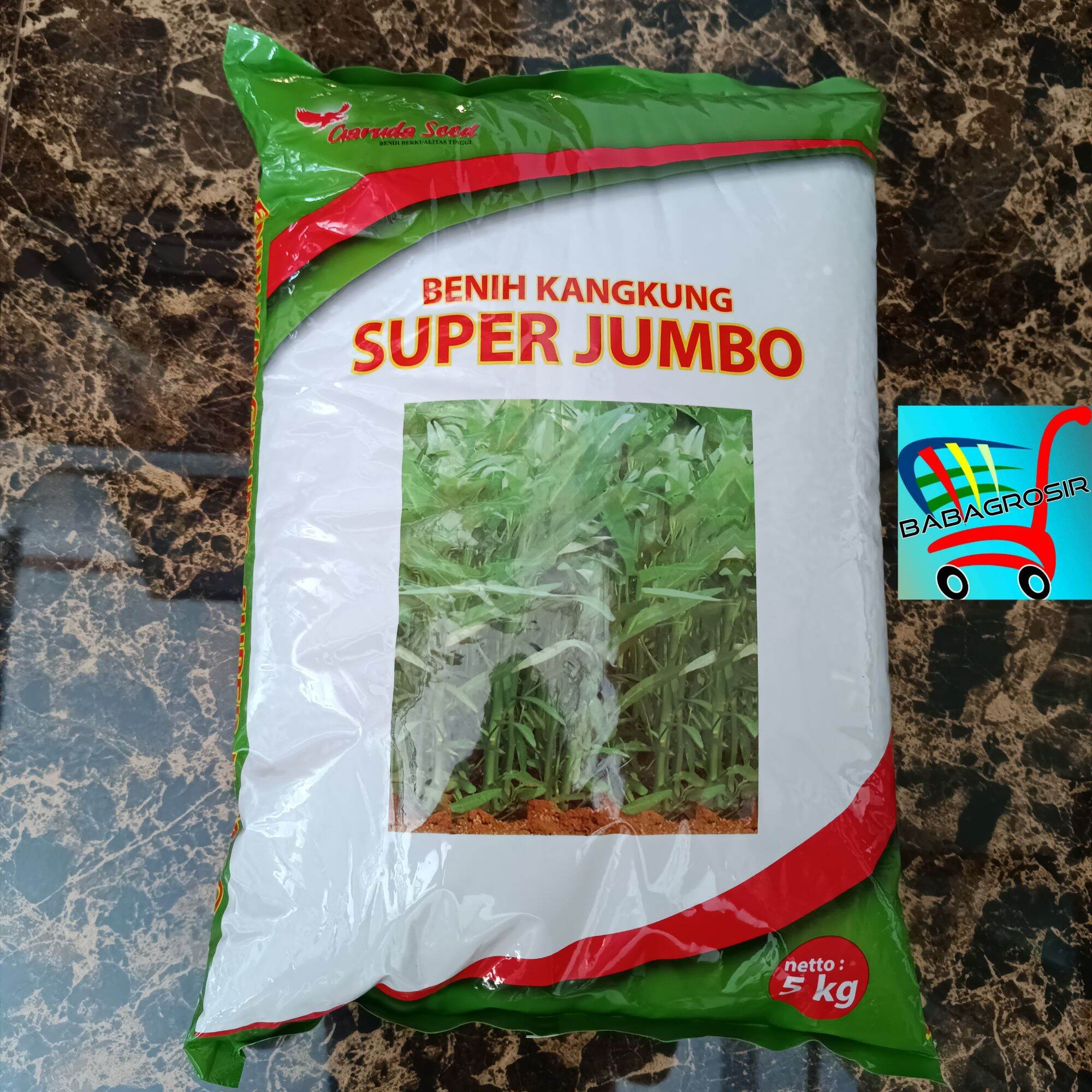 Bibit Kangkung Super Jumbo 5 Kg Asli Kemasan Pabrik GARUDA SEED Best Quality Harga 152,000 rupiah*Gratis Ongkir