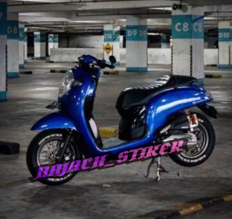 Stiker Skotlet Motor Biru Movistar Glossy Harga 23,000 rupiah*Gratis Ongkir