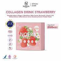 Noera Collagen Drink Strawberry Improved Formula With Birdnest and Safron Extract Minuman Kolagen Pencerah Badan | Noera Premium Collagen Drink | Colagen Beauty | Noera Kolagen Drink | Suplemen Kolagen Pencerah Badan | Whitening Booster Pemutih Badan