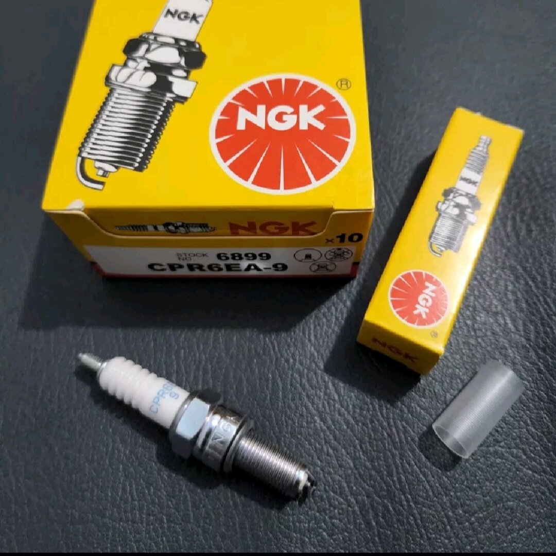 Busi NGK CPR6EA-9 (Panjang) Karisma / Supra X 125 / Beat / Jupiter MX / Vixion Harga 6,720 rupiah*Gratis Ongkir