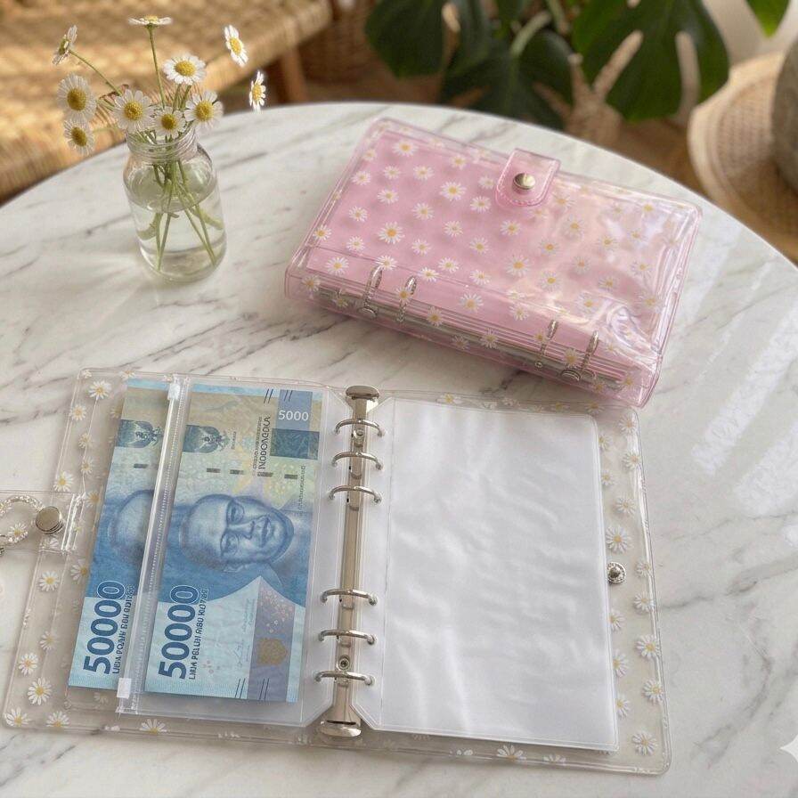 Dompet Keuangan Disiplin Binder Tabungan simpan uang kartu card - isi 5 slot bisa refill