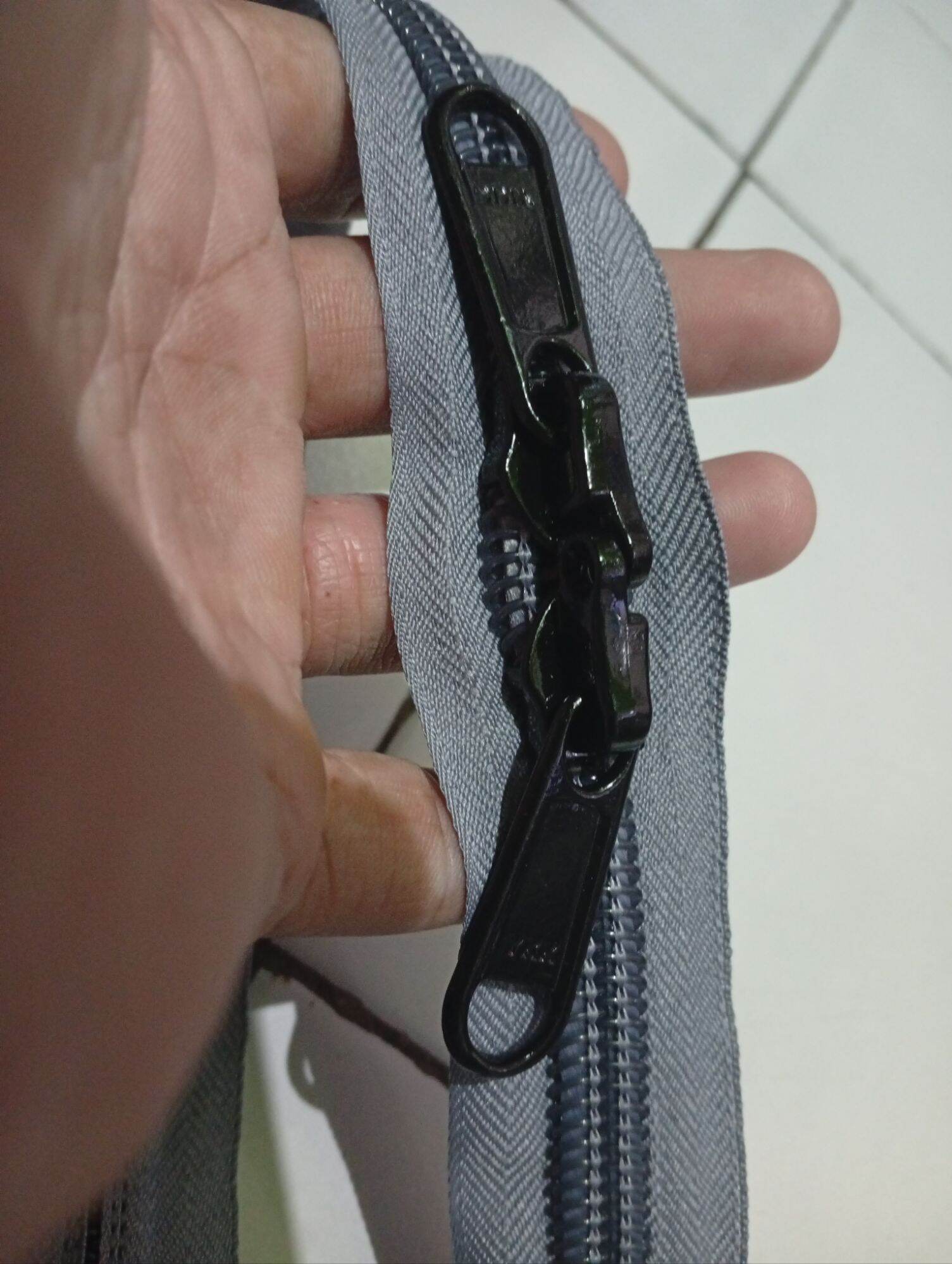 #10 JUMBO PAKET RESLETING YKK UNTUK REPARASI TAS NO.10 UNTUK KOPER TAS BESAR DLL. SET KEPALA 2 PCS