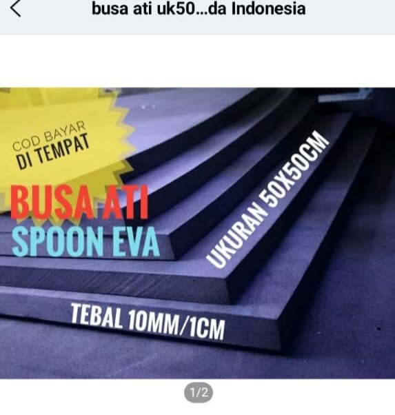 Busa Spoon Ati Eva Hitam Ukuran 50x50cm 10mm1cm Lazada Indonesia