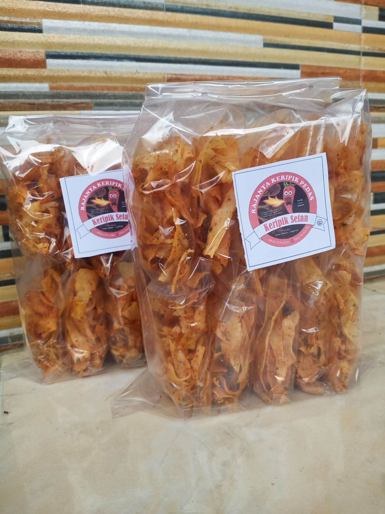 Keripik Singkong Isi 10 Pcs Daun Jeruk Keripik Setan Kripset