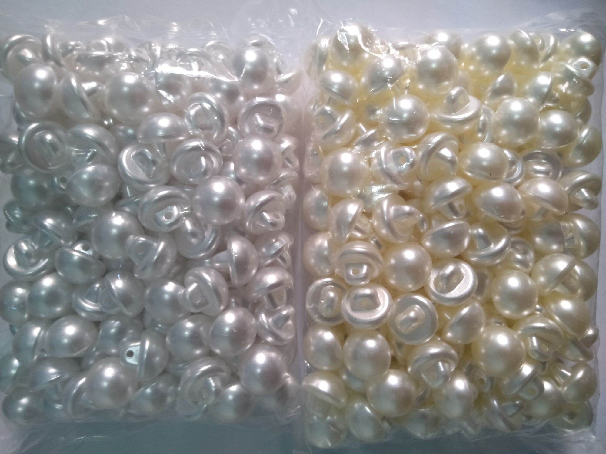 kancing jamur mutiara 12mm /14mm isi 12pcs