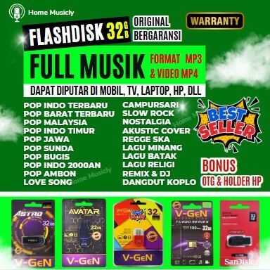 USB FLASHDISK 32GB FULL MUSIK Lazada Indonesia