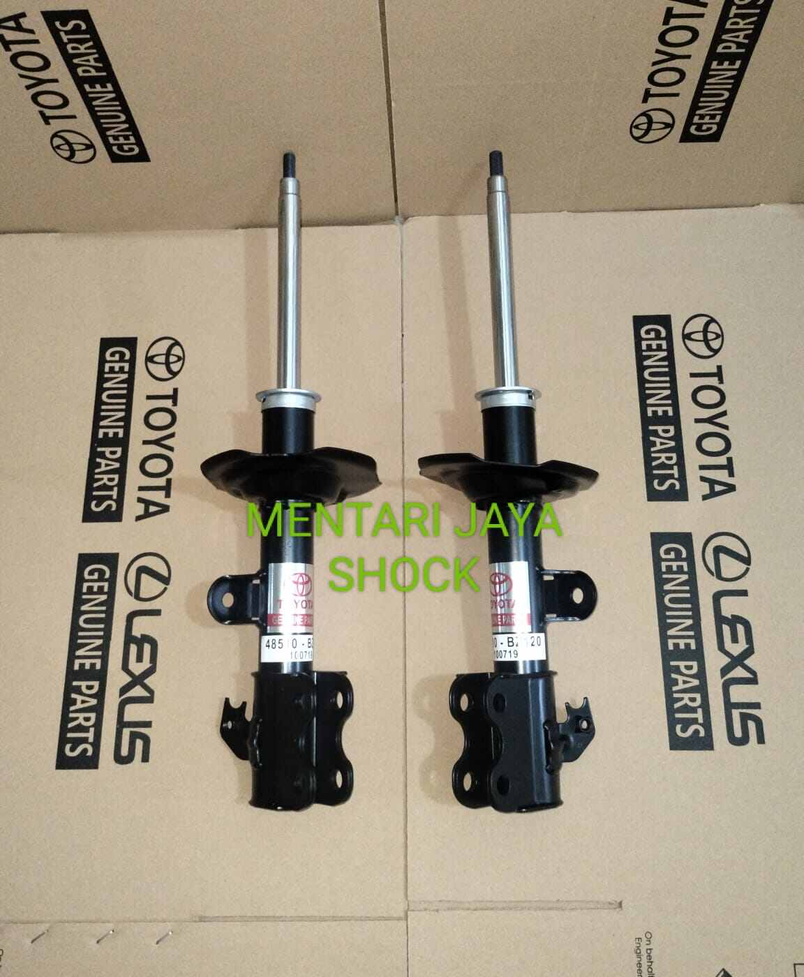 shockbreaker toyota all new avanza xenia veloz depan tahun 2012 sampai 2020 harga 1set kiri kanan garansi 3 bulan Harga 525,000 rupiah*Gratis Ongkir