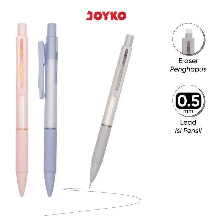 (1 BIJI) Mechanical Pencil Pensil Mekanik Joyko MP-60 Macaron 0.5 mm
