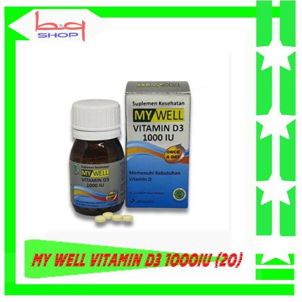 MY WELL Vitamin D3 1000 IU isi 20 Tablet Lazada Indonesia