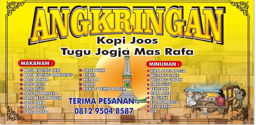 Cetak Spanduk Banner Bener Ukuran 2x1 Meter Sepanduk Angkringan Gratis