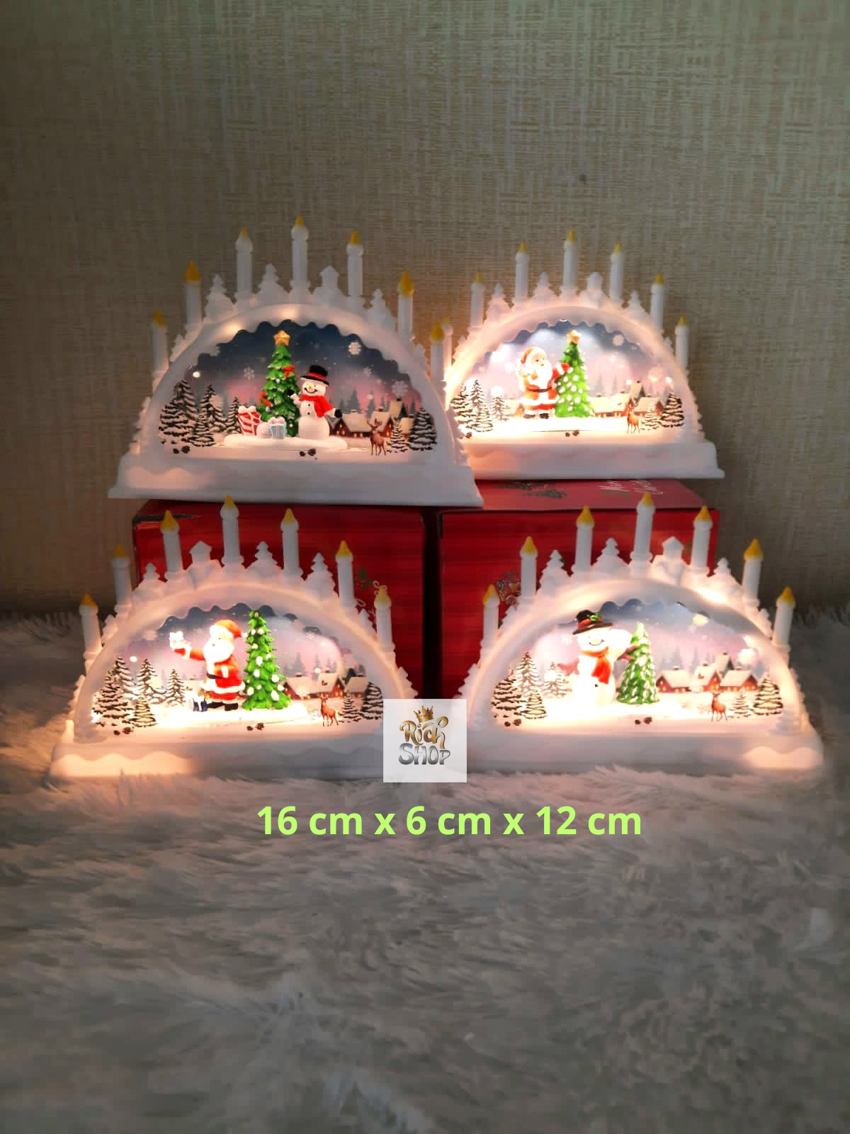 Music Box Santa House Lamp Decoration Christmas hadiah Christmas Hampers