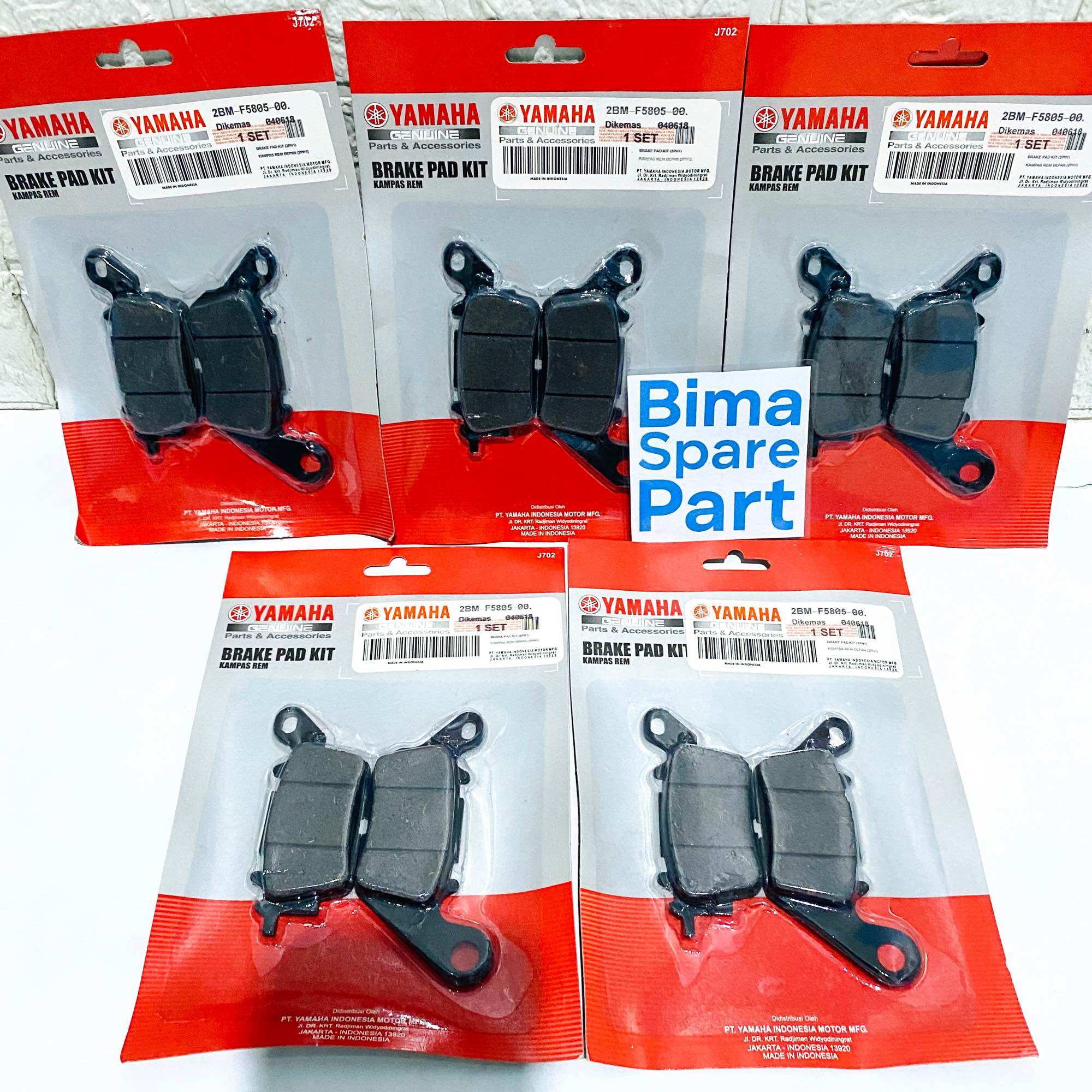 (Wholesale 5 Pcs) Front Brake Pad Dispad Mio M3 Soul Gt 125 Mio S Z Fino 125 Nmax Aerox Lexi 2Bm Harga 55,000 rupiah*Gratis Ongkir