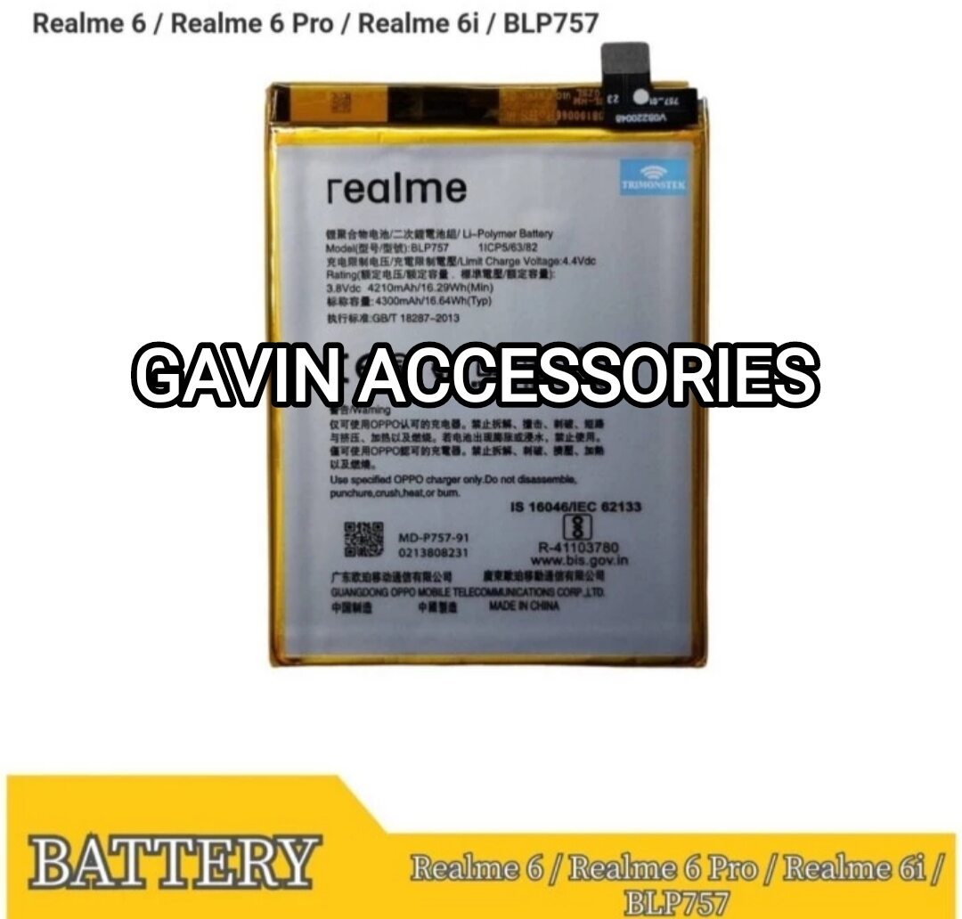 Batterie 4300mAh Pour Realme 6i (RMX2040) - Neuf Sous Blister BLP757