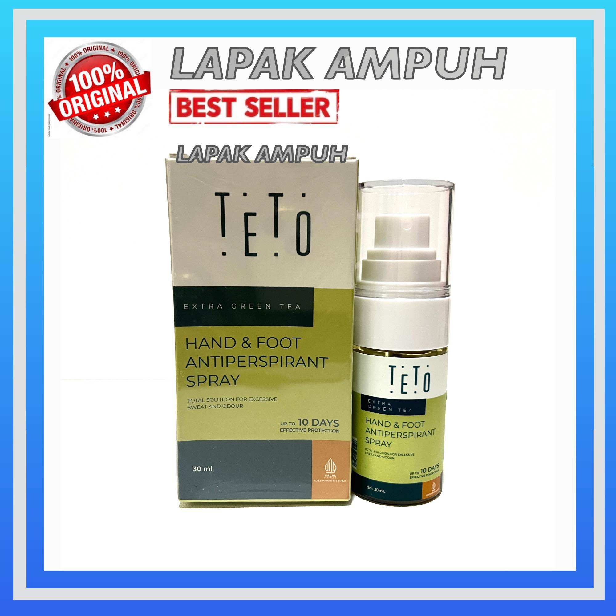 Teto Hand And Foot Antiperspirant Spray 30ml Greentea - Penghilang Bau ...