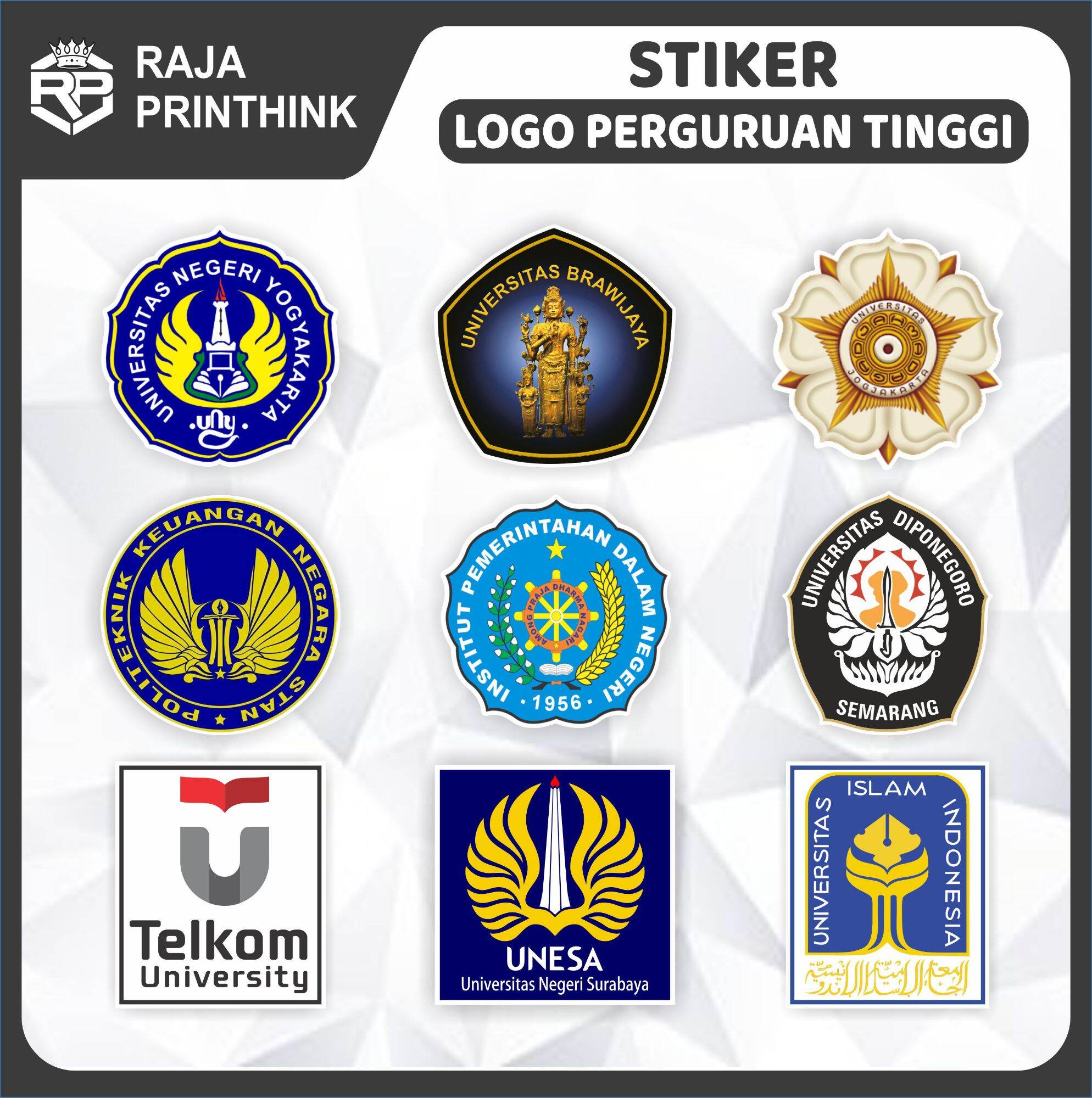 Sticker Stiker Universitas Stiker Kampus Ugm Uny Brawijaya Ipdn Stan 