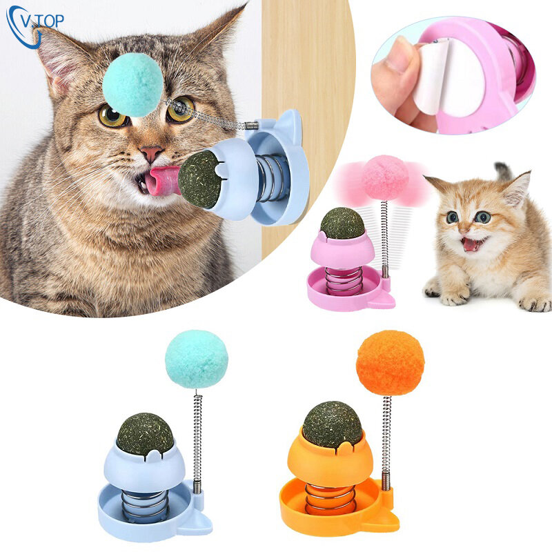 Catnip Kucing Anti Stress Ball Makanan Hewan Berputar Bola
