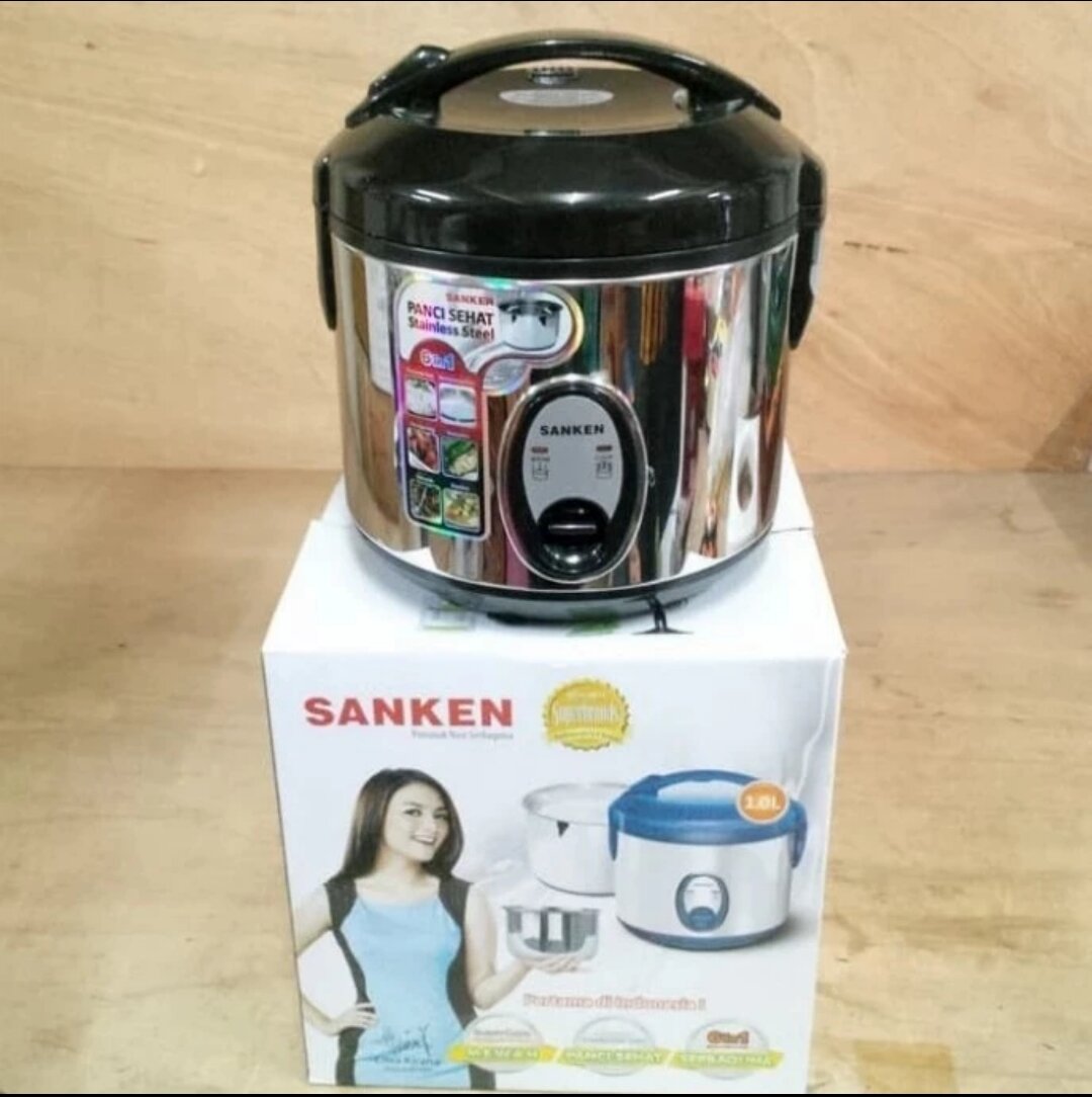 SANKEN RICE COOKER 1 LITER SJ 135 SP PENANAK NASI STAINLESS ANTI KARAT