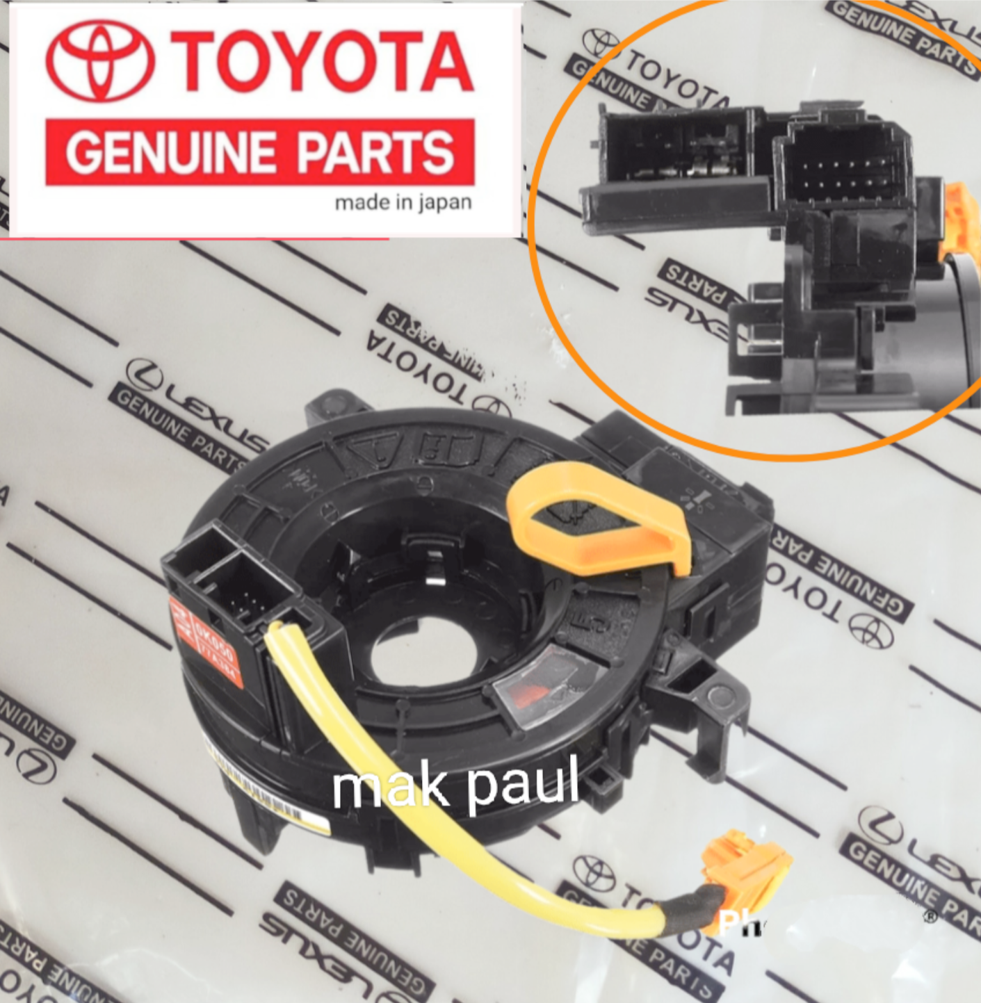 kabel spiral fleksibel klakson stir CALYA SIGRA AGYA AYLA for air bag stering well hron 2016 - 2021 ORIGINAL Harga  249,000 Ringgit*Penghantaran Percuma