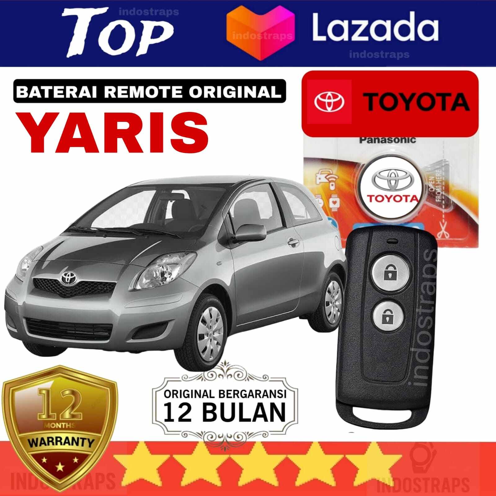 Toyota New Avanza Yaris Bakpao Gen 1 Yaris 2006 Car Key Remote Battery with 1 Year Guarantee Harga 20,000 rupiah*Gratis Ongkir