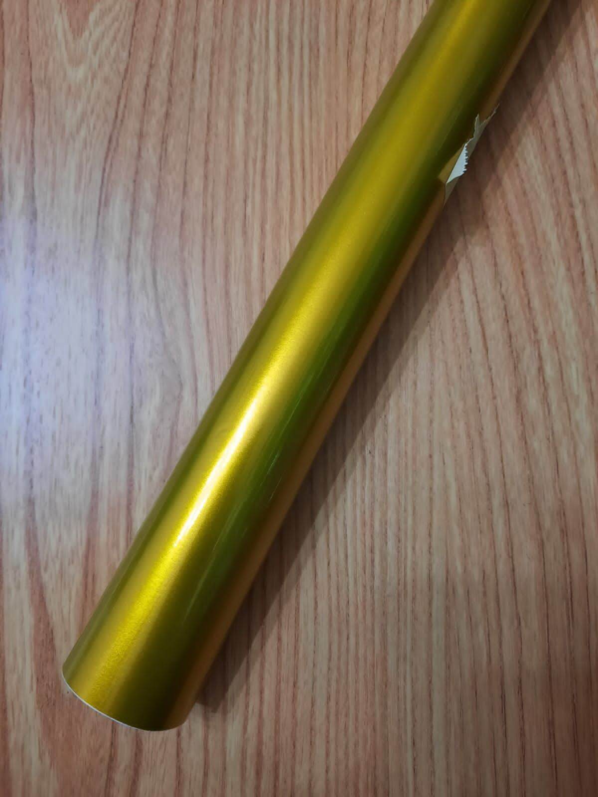 Skotlet Frofix Kuning Gold Metalik Metalic Candy Lebar 45 Cm Panjang 1