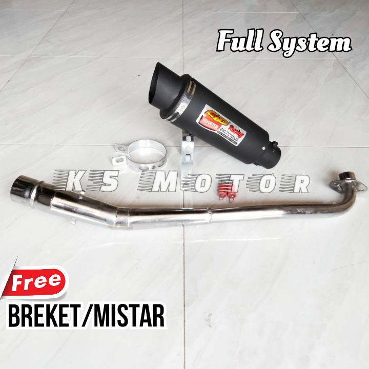 Knalpot Cld Monster Black Motor Bebek All Series Supra Kharisma Revo