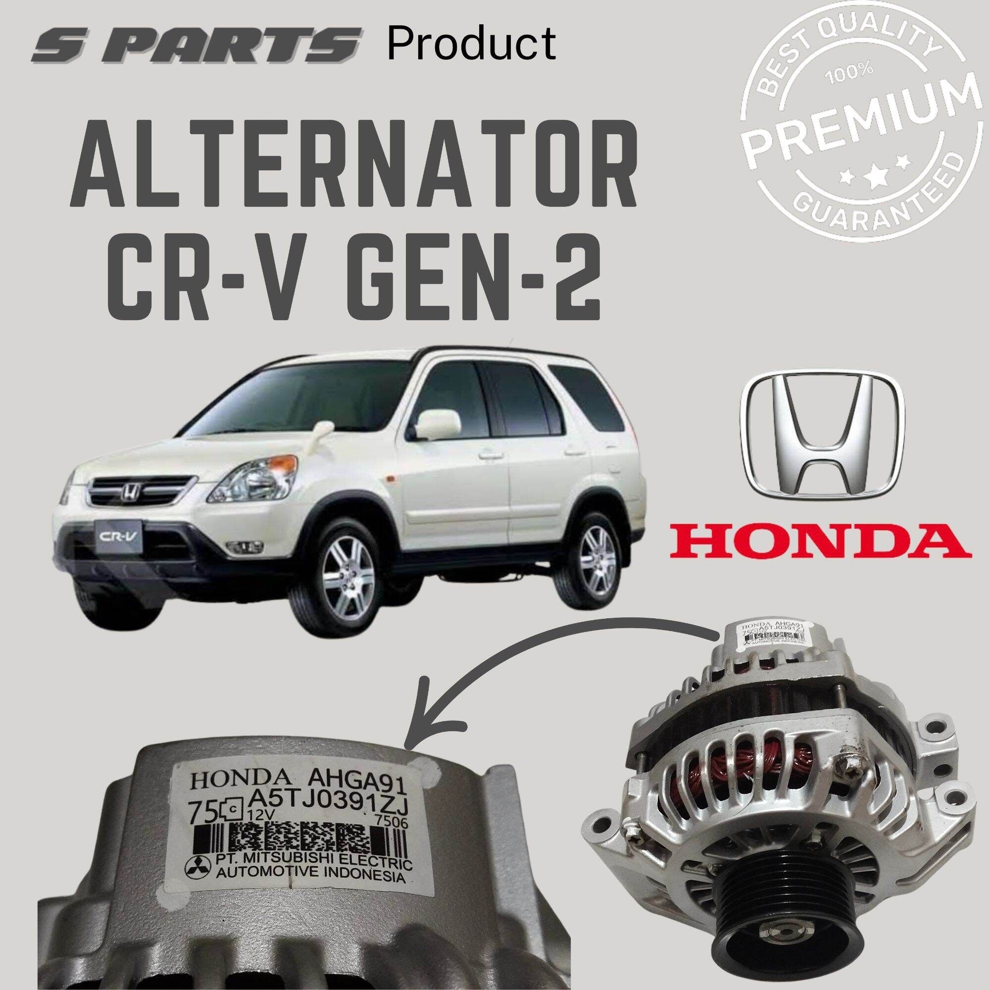 Alternator Assy Dynamo Dinamu Cas Ampere Amper Honda Cr-V Crv Gen 2 Harga 1,595,000 rupiah*Gratis Ongkir