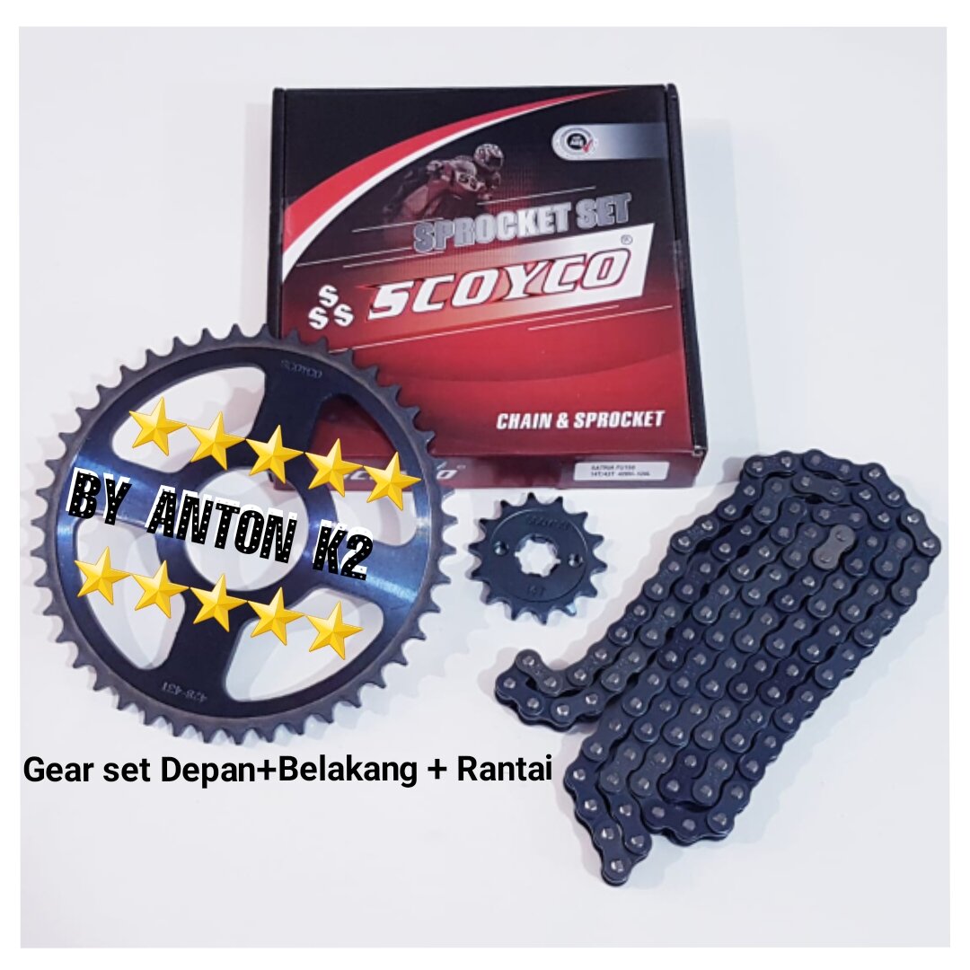 GEAR GIR SET/GEAR GIR PAKET RANTAI ORI SCOYCO MOTOR MEGA PRO NEW/PRIMUS