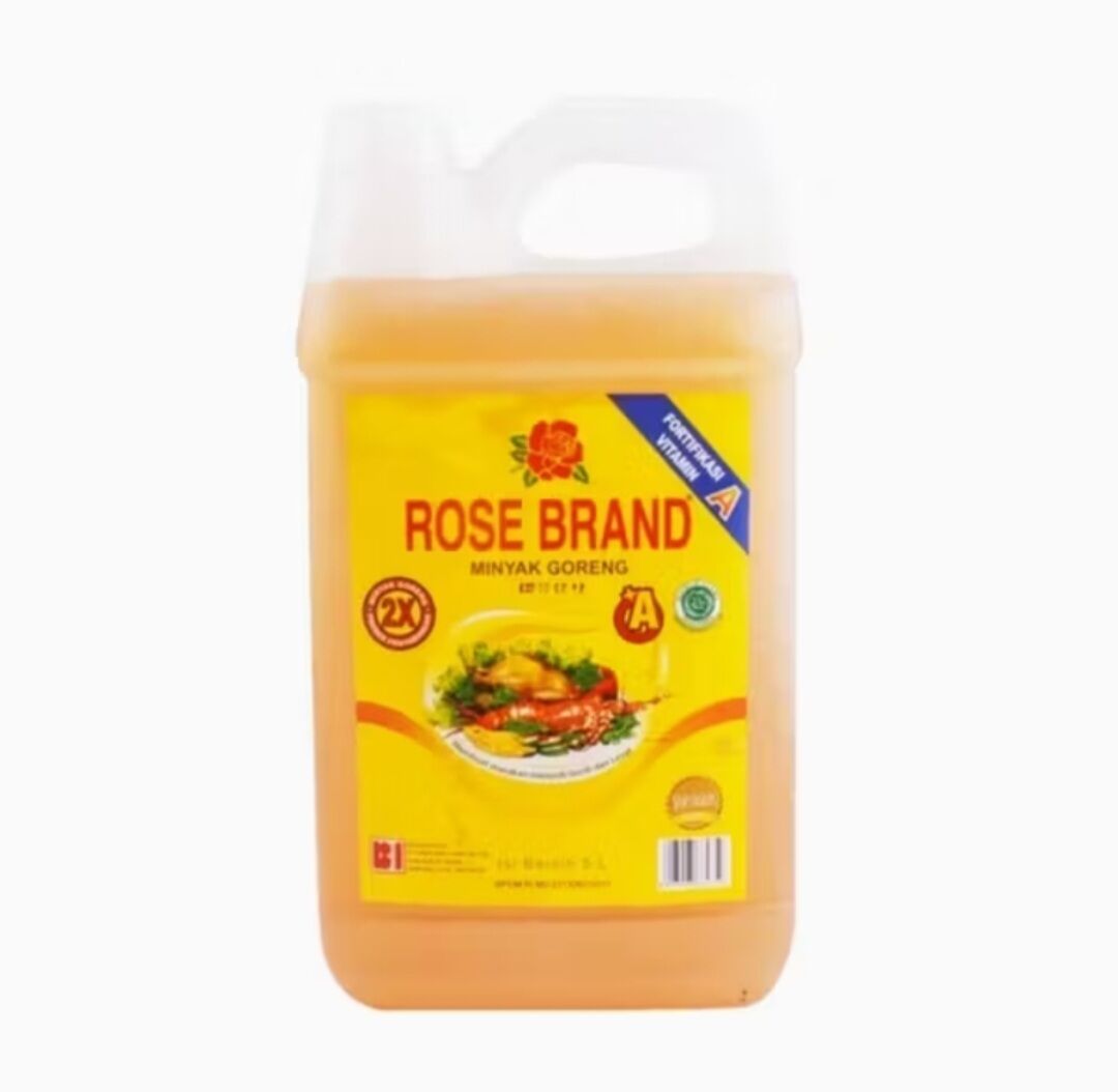 Minyak Goreng Rosebrand 5 Liter kaya Nutrisi Harga 112,500 rupiah*Gratis Ongkir