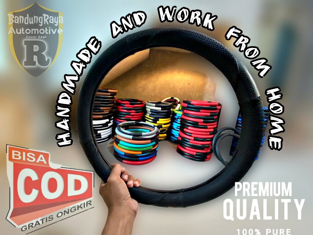 Cover Steering Premium Hitam Polos Untuk Semua Jenis Mobil Pribadi / Suzuki / Toyota / Daihatsu / Honda / Mitsubishi / Kia / Wuling / Mazda Harga 45,300 rupiah*Gratis Ongkir