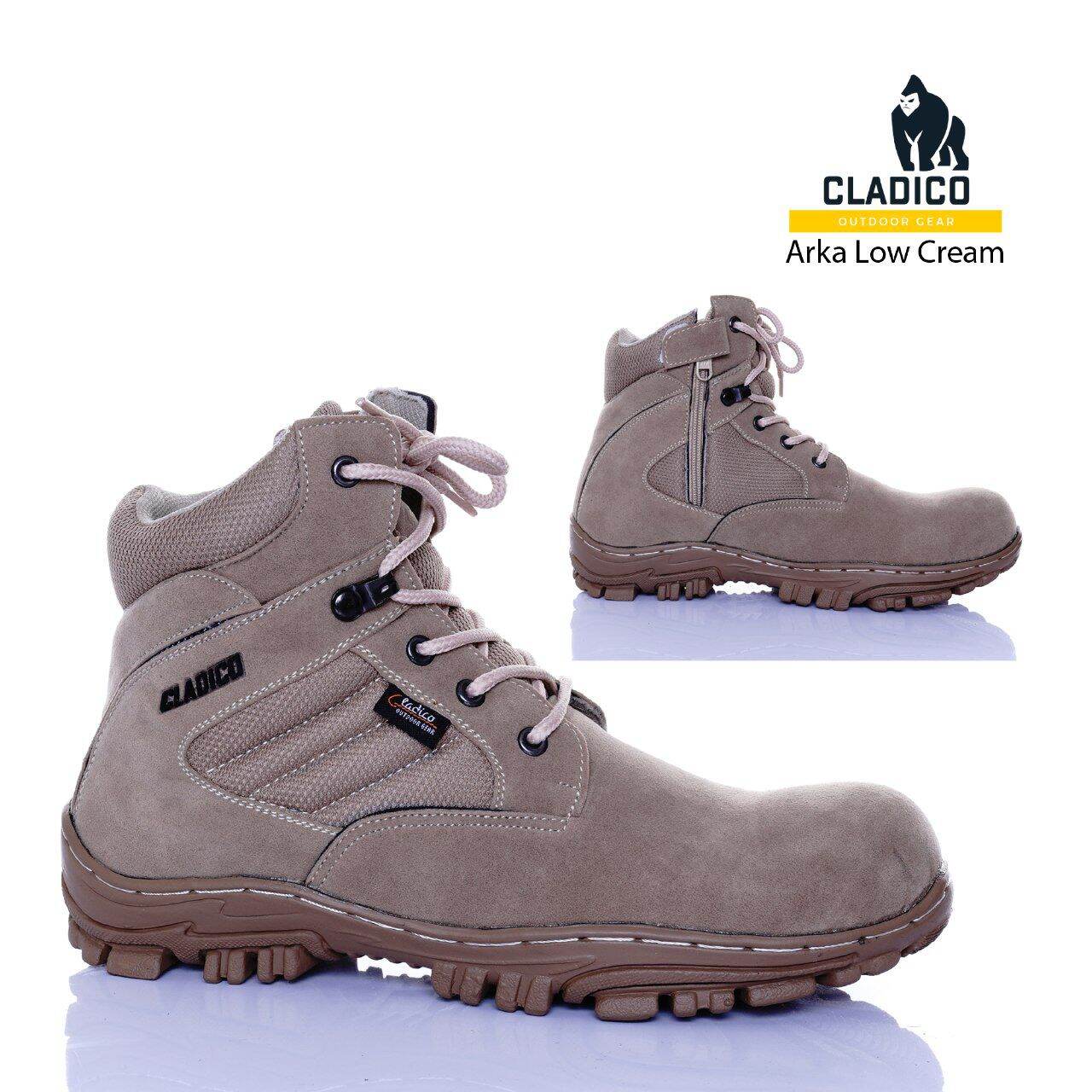 Sepatu Safety Boots Pria Ujung Besi Sepatu Safety Proyek Outdoor Hiking Touring Cladico Arka Low Best Quality Terbaik