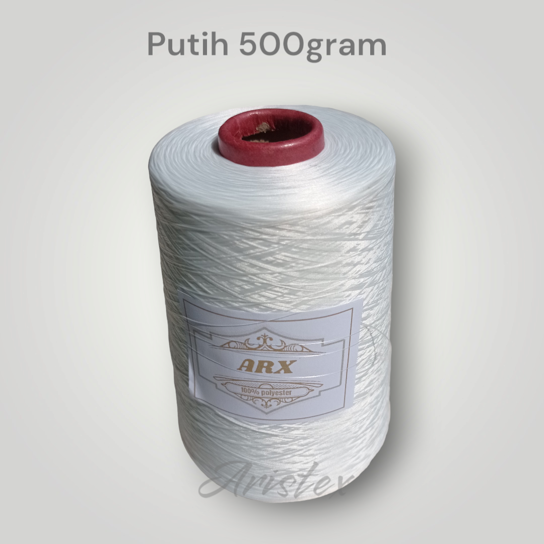 ARISTEX - Benang obras poliester putih 500gram