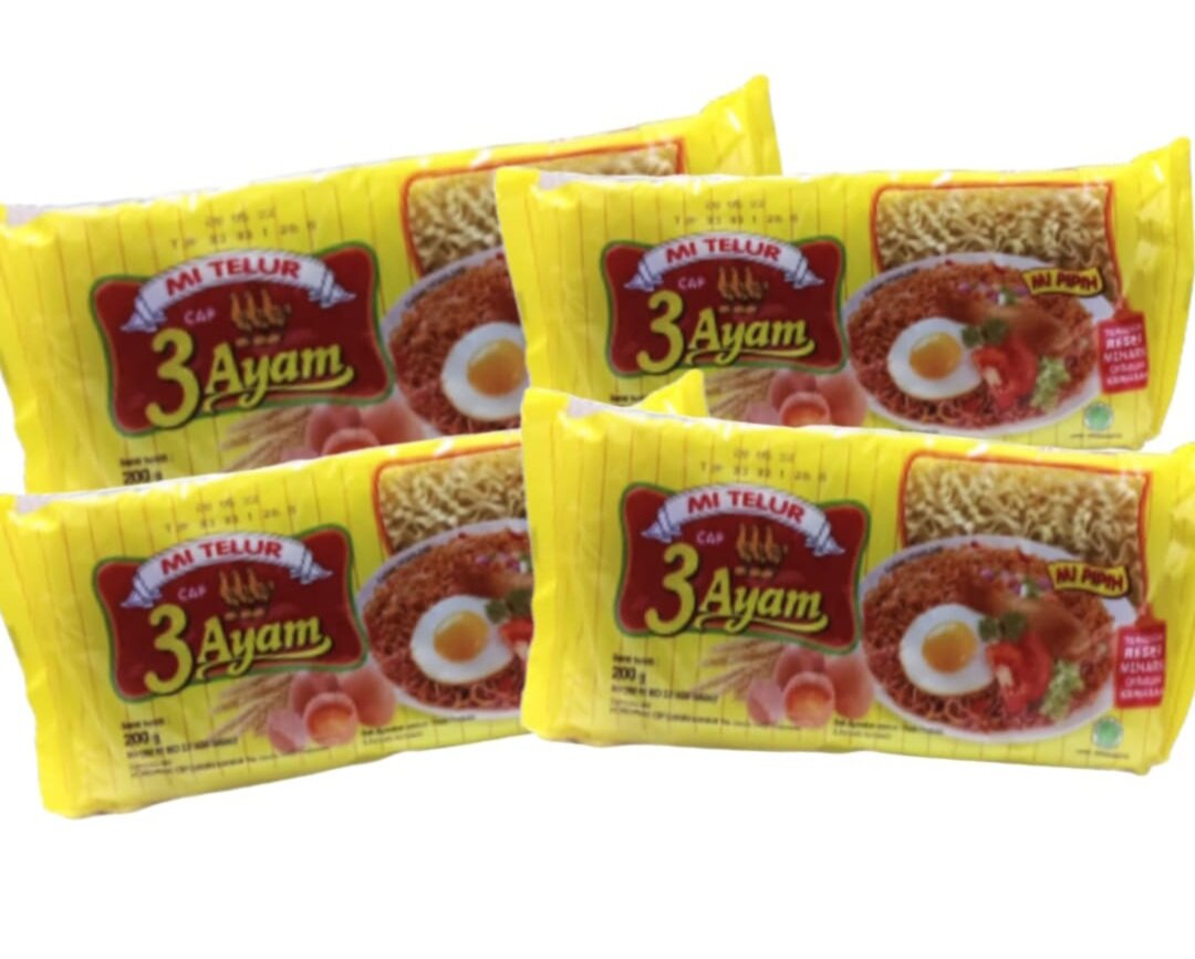 Mi Telor Cap 3 Ayam 200g 4 Pcs Lazada Indonesia