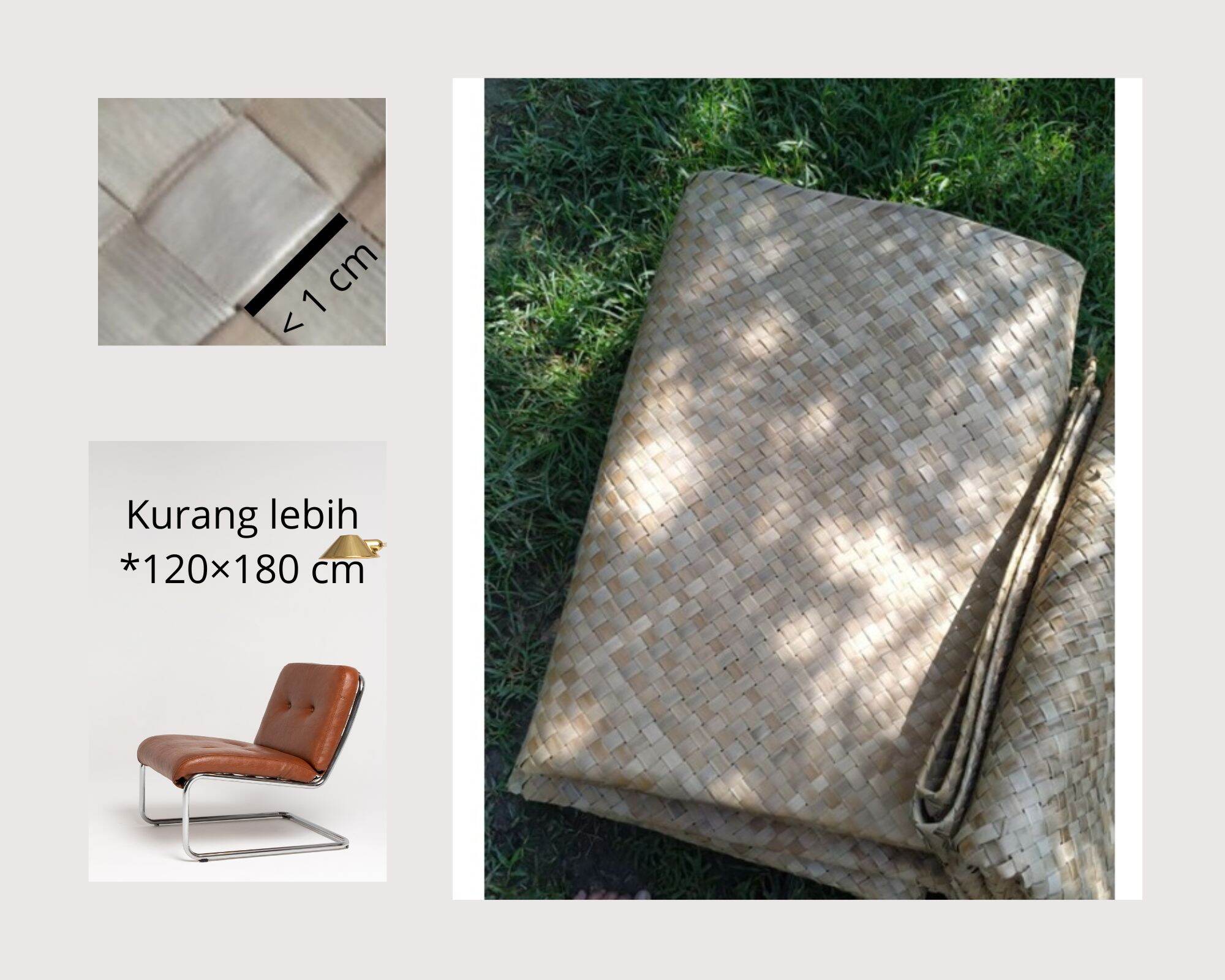 Anyaman pandan kurang lebih 80×140 cm 120×180 cm 140×200 cm samak tikar pandan tikar