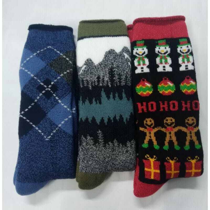 Kaos Kaki Thermal Tebal Motif Wanita dan Pria || Kaos Kaki Tebal Panjang || Kaos Kaki Musim Dingin Harga 10,000 rupiah*Gratis Ongkir