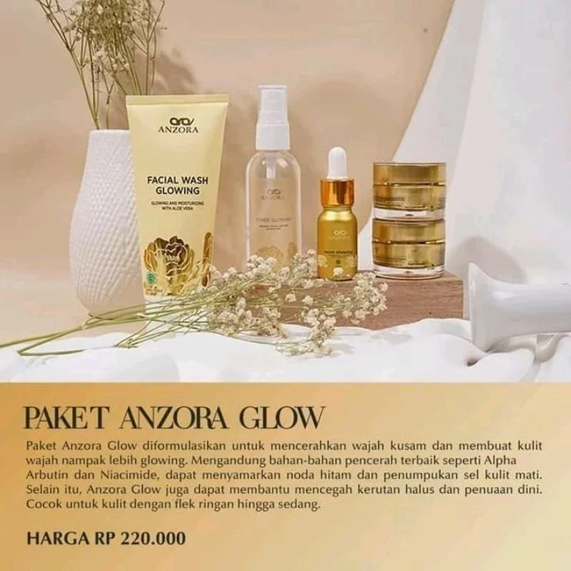 Anzora skincare Paket glow โ acne