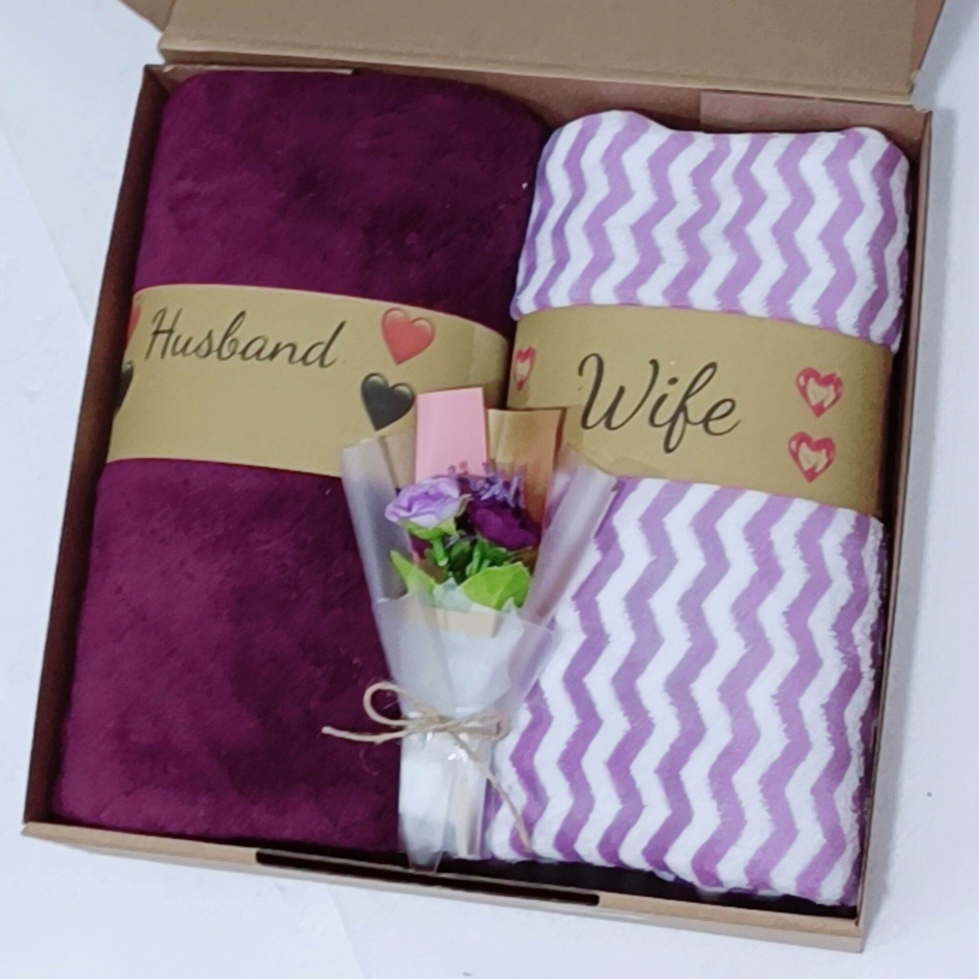 pernikahan Hamper hadiah Jumbo Microfiber Couple Towel 70X140