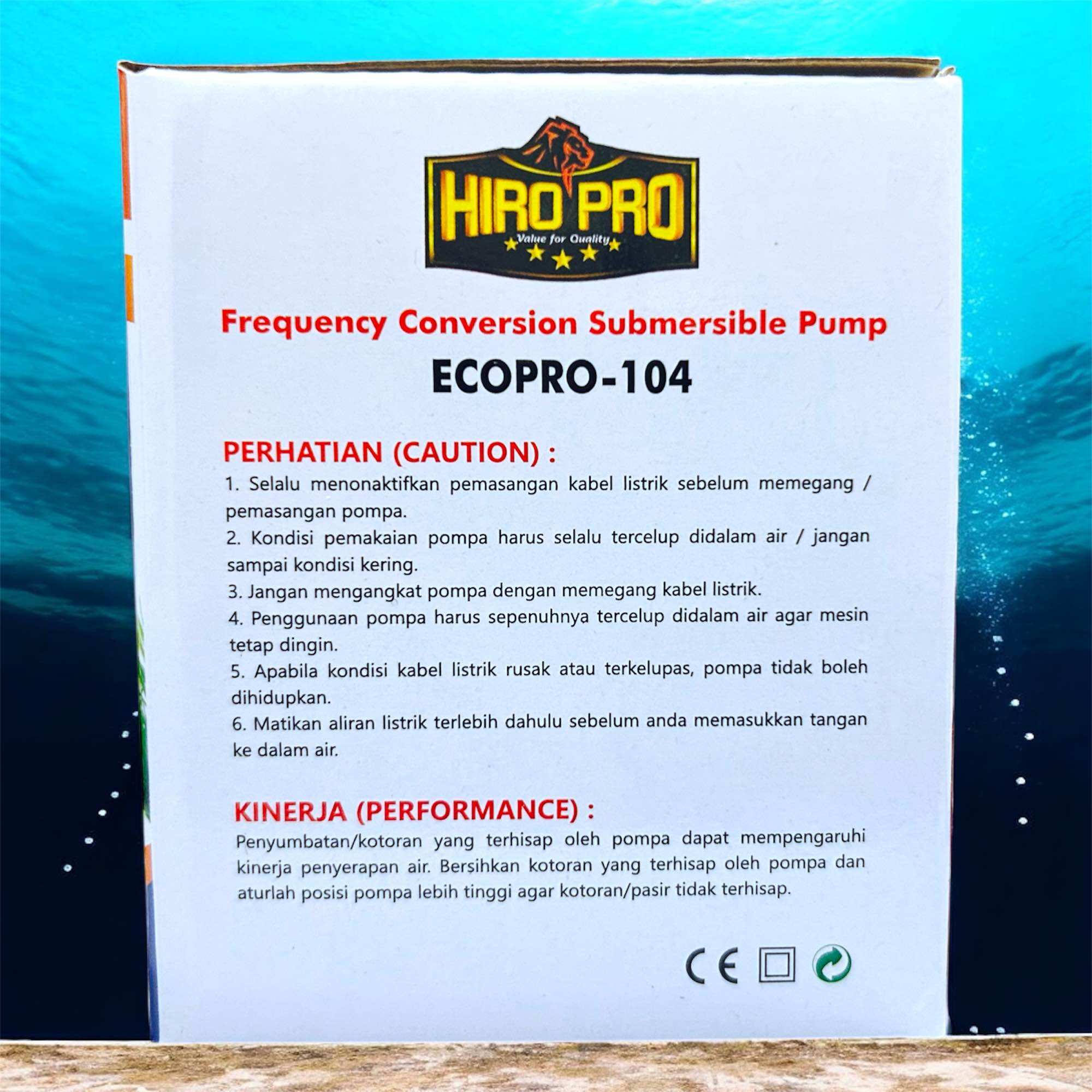 HIRO PRO ECO 104 POMPA KOLAM AQUARIUM CONVERSION SUBMERSIBLE PUMP