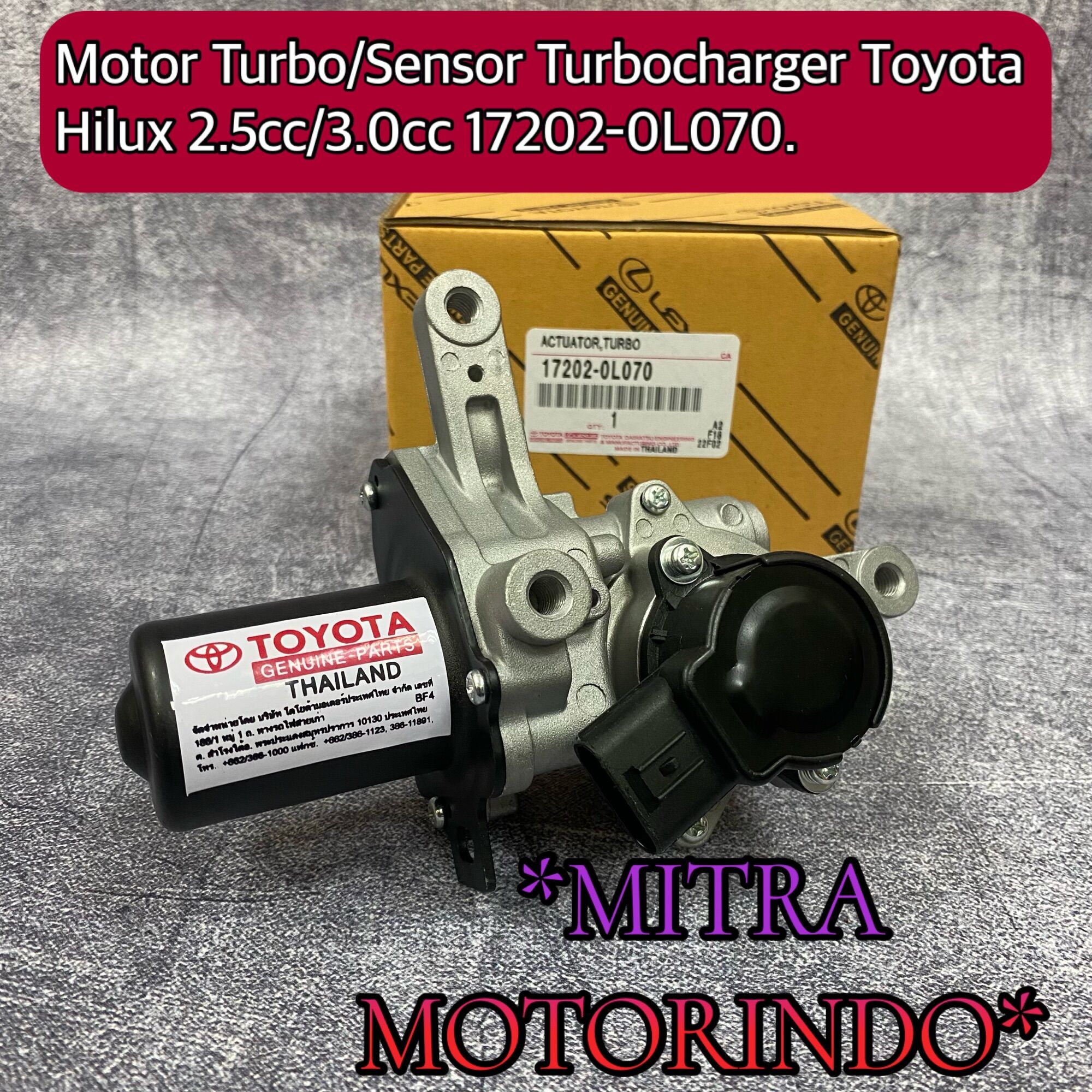 Motor turbocharger solenoid turbo toyota hilux 2.5cc 3.0cc 17201-0L070 Harga 1,850,000 rupiah*Gratis Ongkir