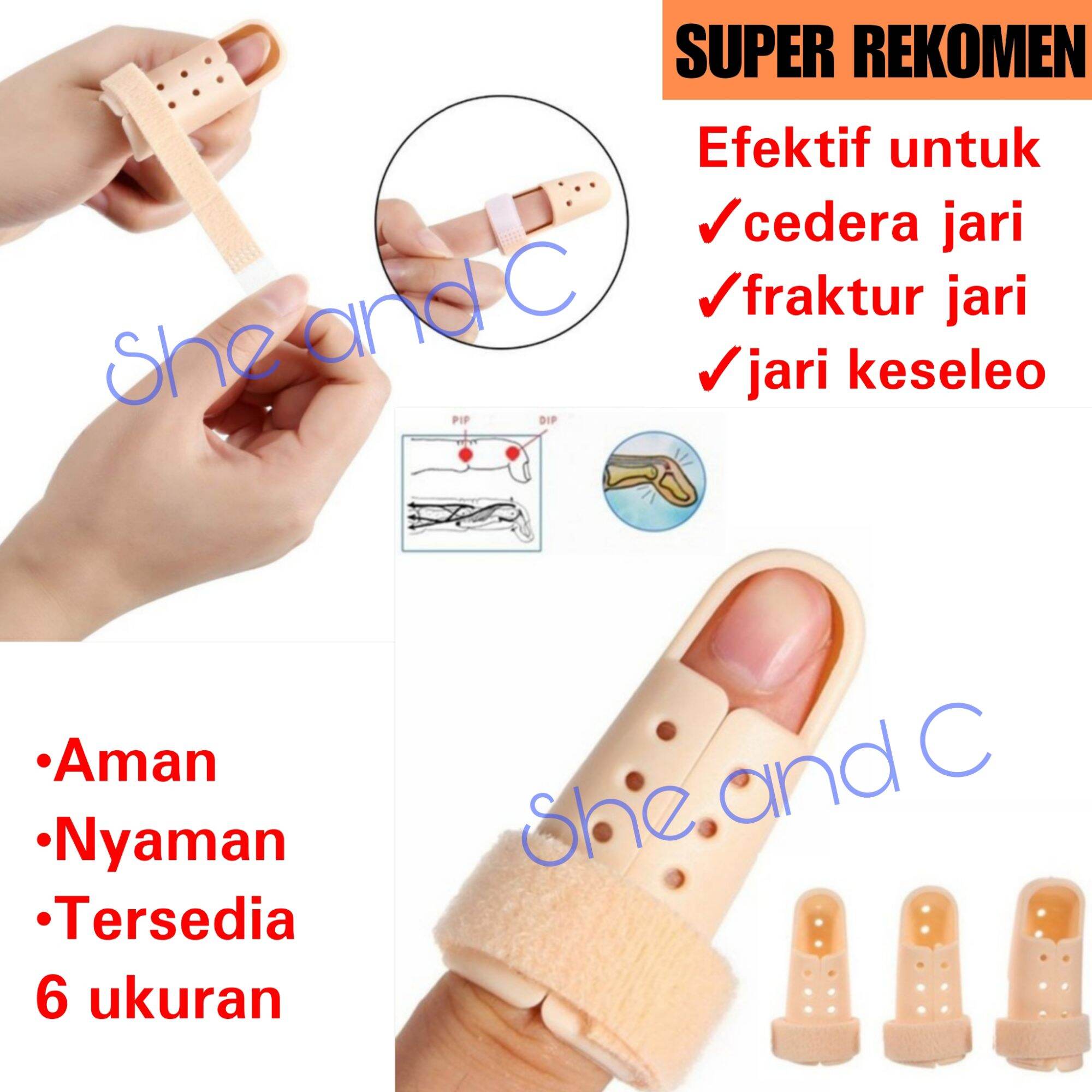 Finger Splint Pelurus Jari Trigger Finger Cedera Penyangga Fiksasi ...