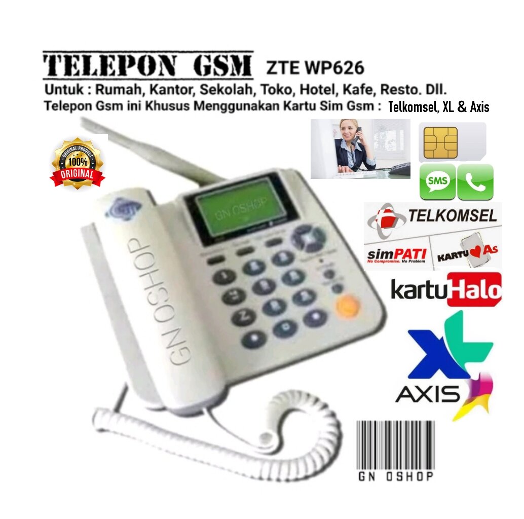 Telepon GSM Rumah Kantor Pesawat Telp Telpon Telephone Kartu Sim Card Gsm Fwp Fwt Fixed Wireless Phone Terminal Desk Home Harga 1,899,900 rupiah*Gratis Ongkir