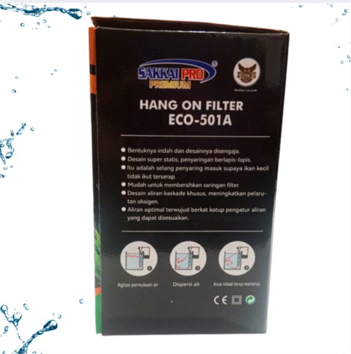 SAKKAI PRO ECO 501A HANG ON FILTER AQUARIUM