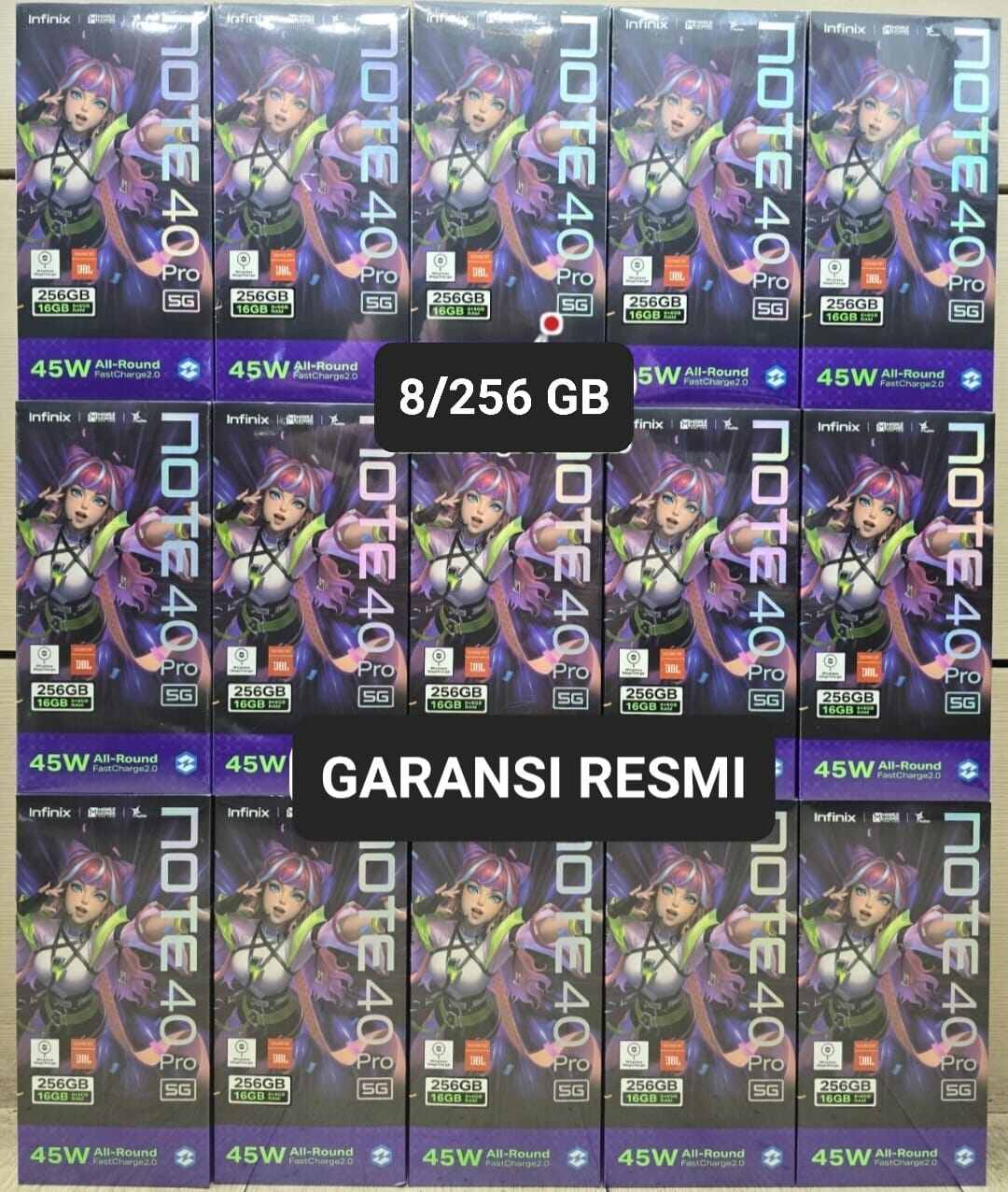 infinix note 40 pro 5G 8/256 Garansi resmi Harga  2,898,000 Ringgit*Penghantaran Percuma