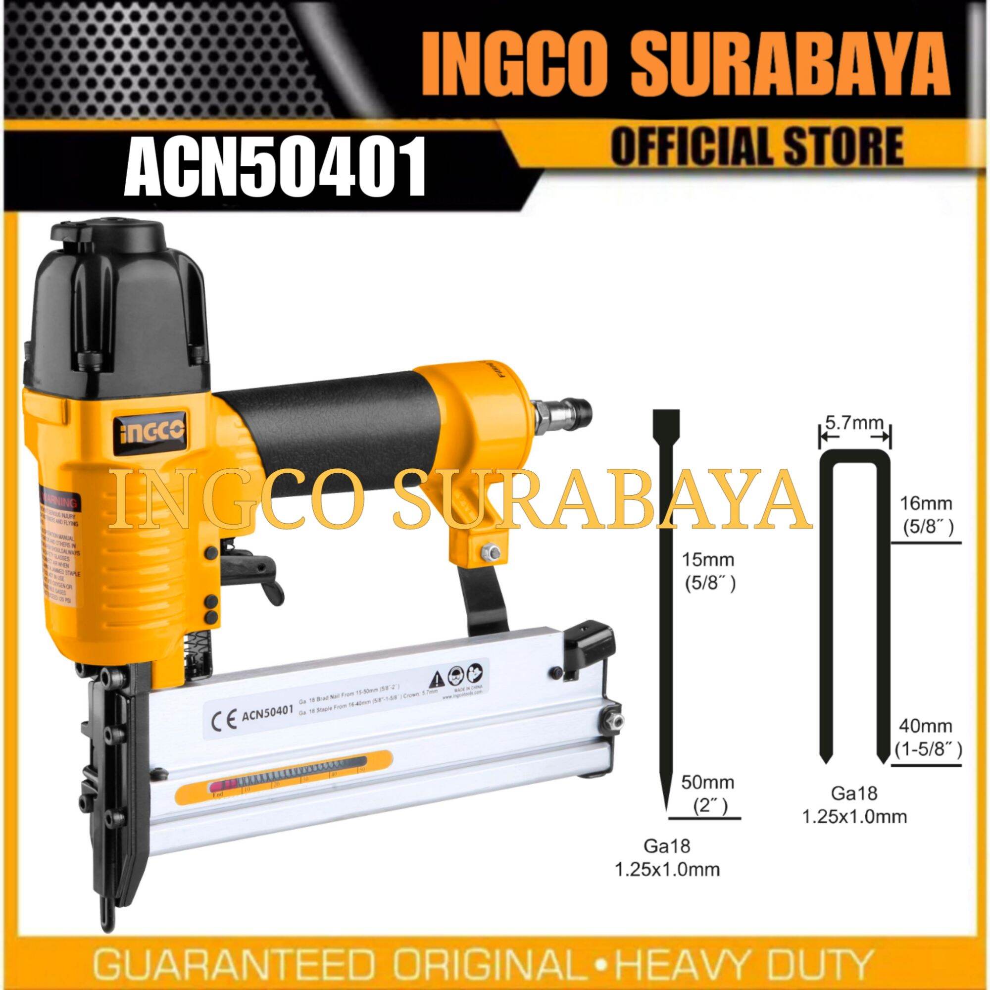 Ingco Acn Combo Air Brad Nailer Ga In Mesin Paku Tembak