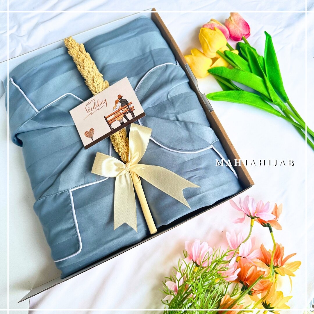 Hampers pernikahan Set Piyama Satin — Set Kado Pernikahan