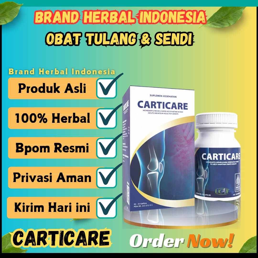 Carticare Suplemen Nyeri Sendi Asli Original - Carticare Obat Persendian Tulang Dan Otot. 