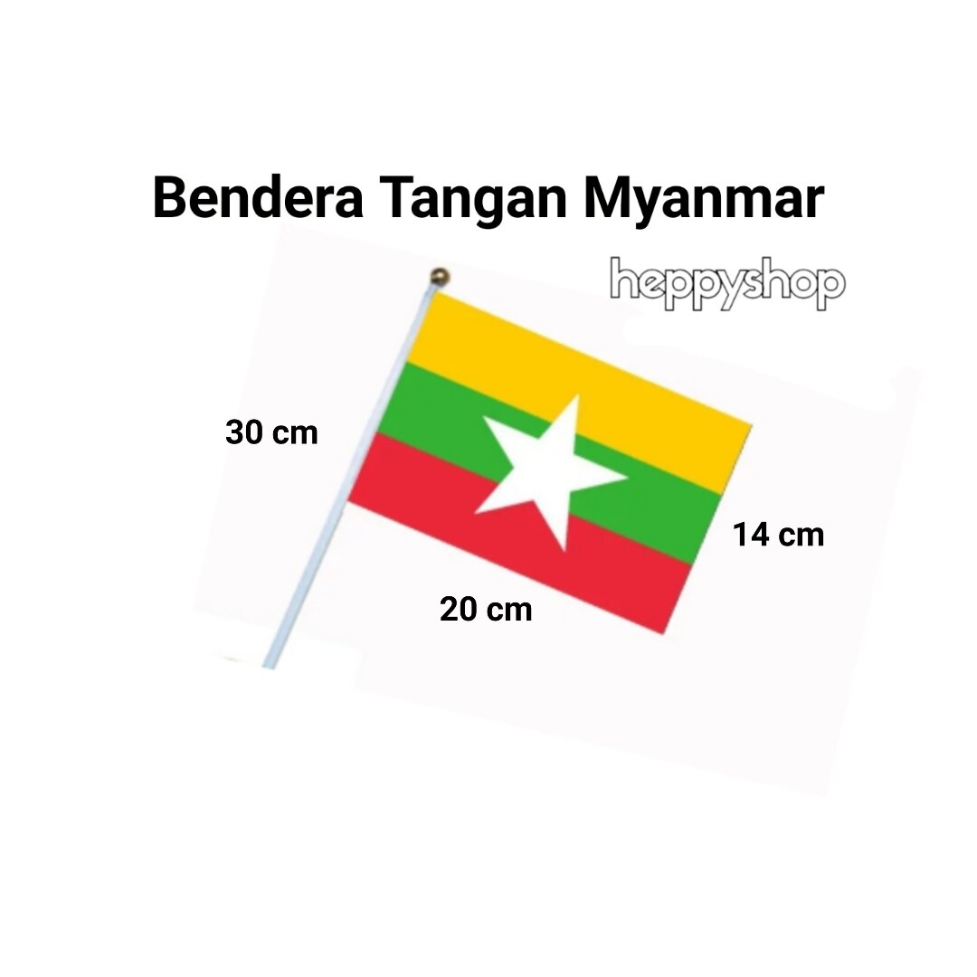 Bendera Tangan Stik Pawai Negara Myanmar Lazada Indonesia