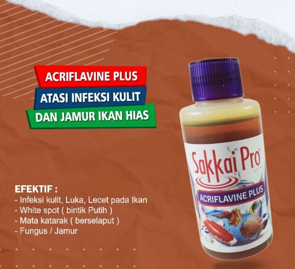 Obat ikan SAKKAI PRO ACRIFLAVINE PLUS 100ML