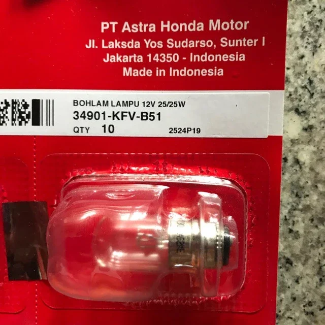 LAMPU BOHLAM DEPAN HONDA 12V 25W S468 Harga 15,000 rupiah*Gratis Ongkir