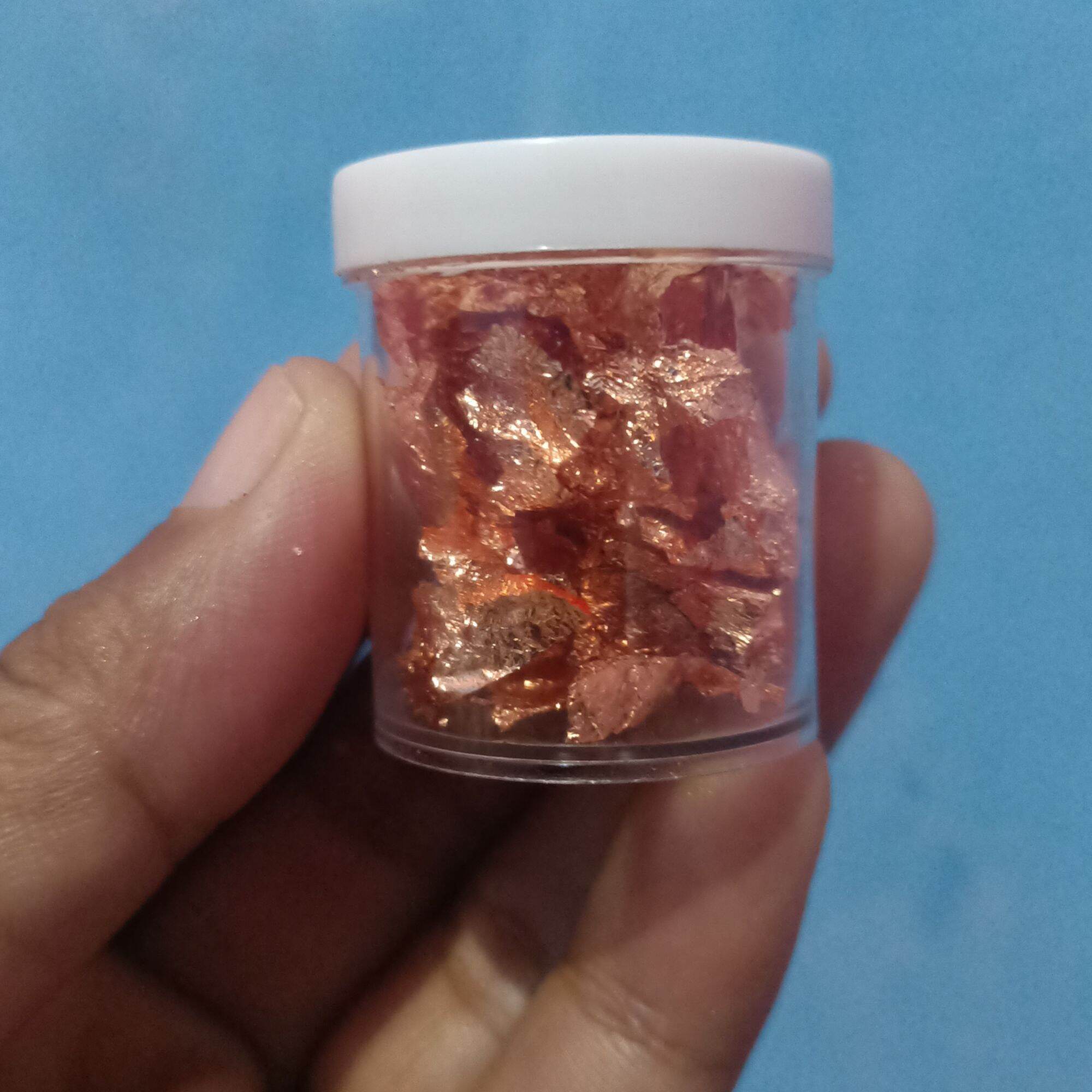 Edible Rose Gold Flakes/Leaf Rose Gold/Hiasan emas rose/Hiasan Kue Tart
