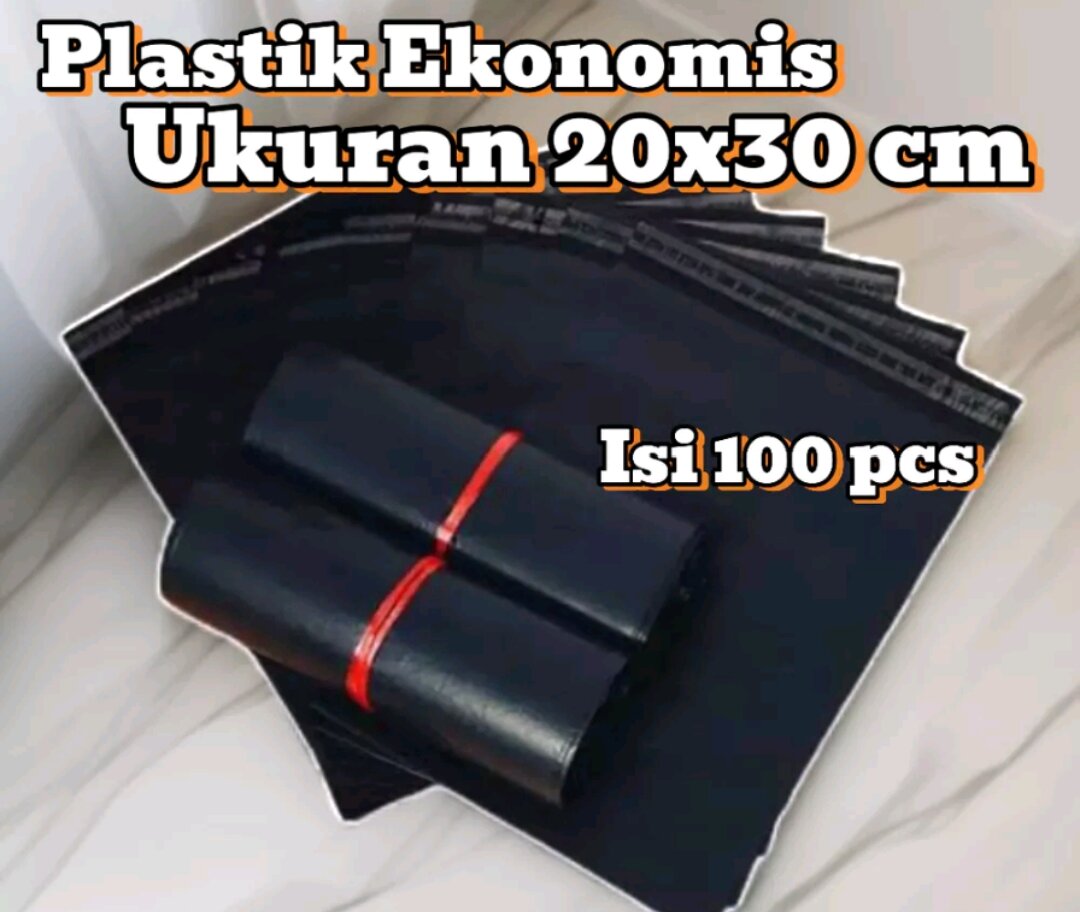 PLASTIK PACKING POLYMAILER EKONOMI ISI 100PCS BERBAGAI UKURAN